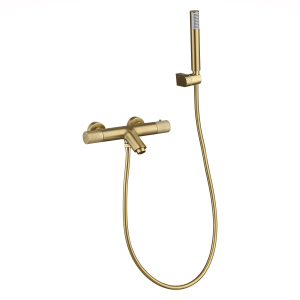 Kit baño/ducha termostato Line oro cepillado / BTD038-4OC