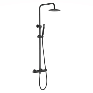 Conjunto de bañera termostato LINE negro mate / BTD038-B/NG