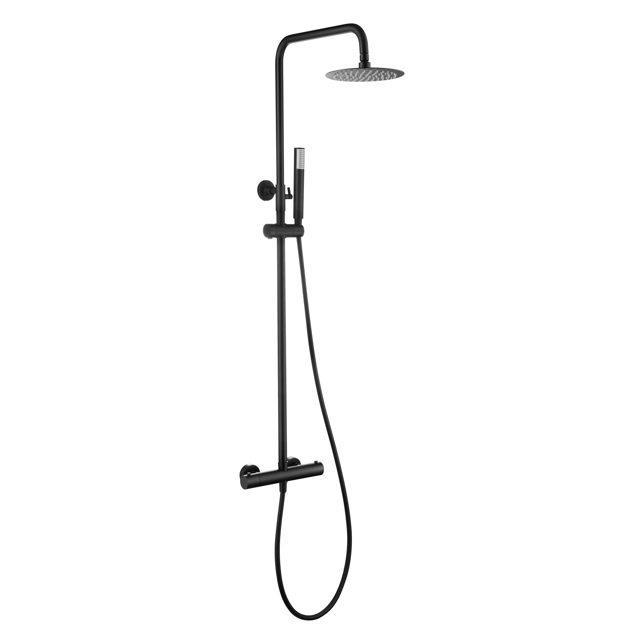 BTG053-NG Conjunto ducha termostático GENOVA negro mate / BTG053/NG