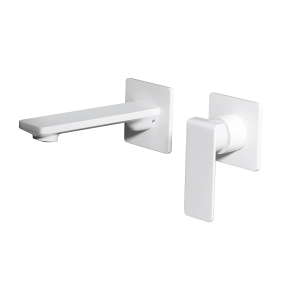 Monomando lavabo empotrado   FIYI blanco mate / GLF01/BL