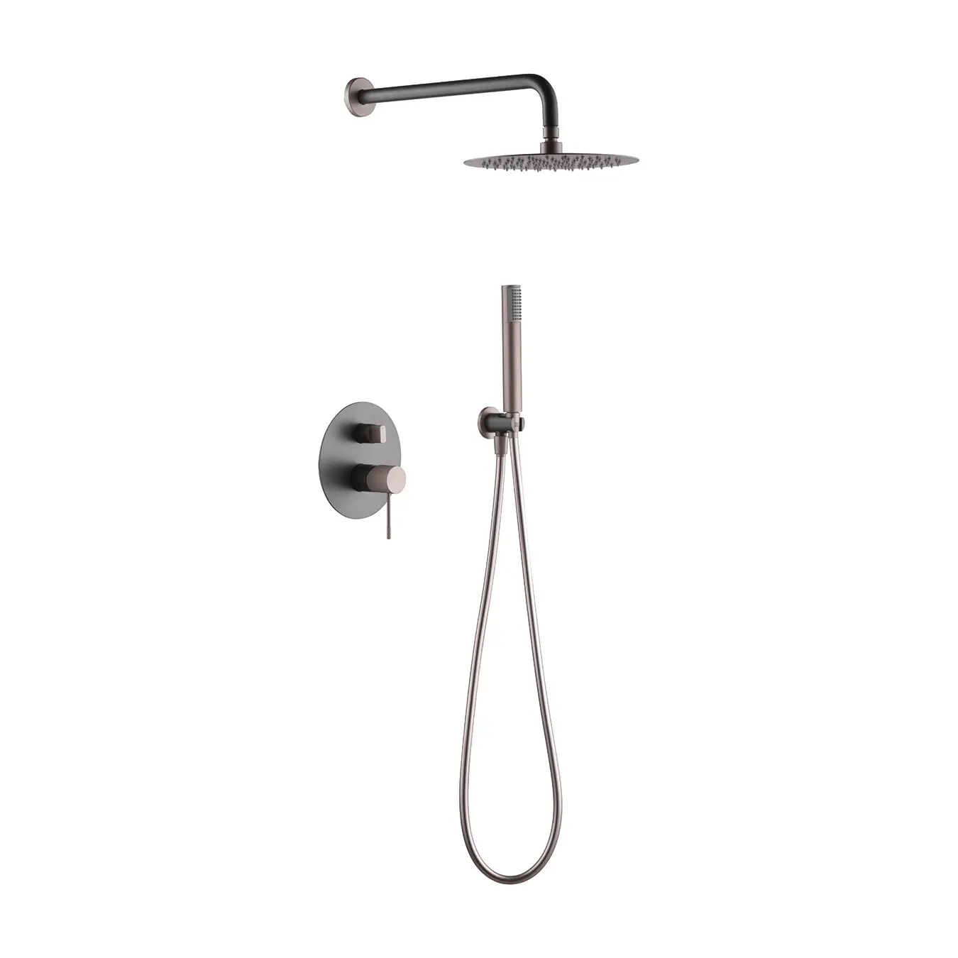 GPD038-GC Monomando ducha empotrado Line gris mate / champagne / GPD038/GC
