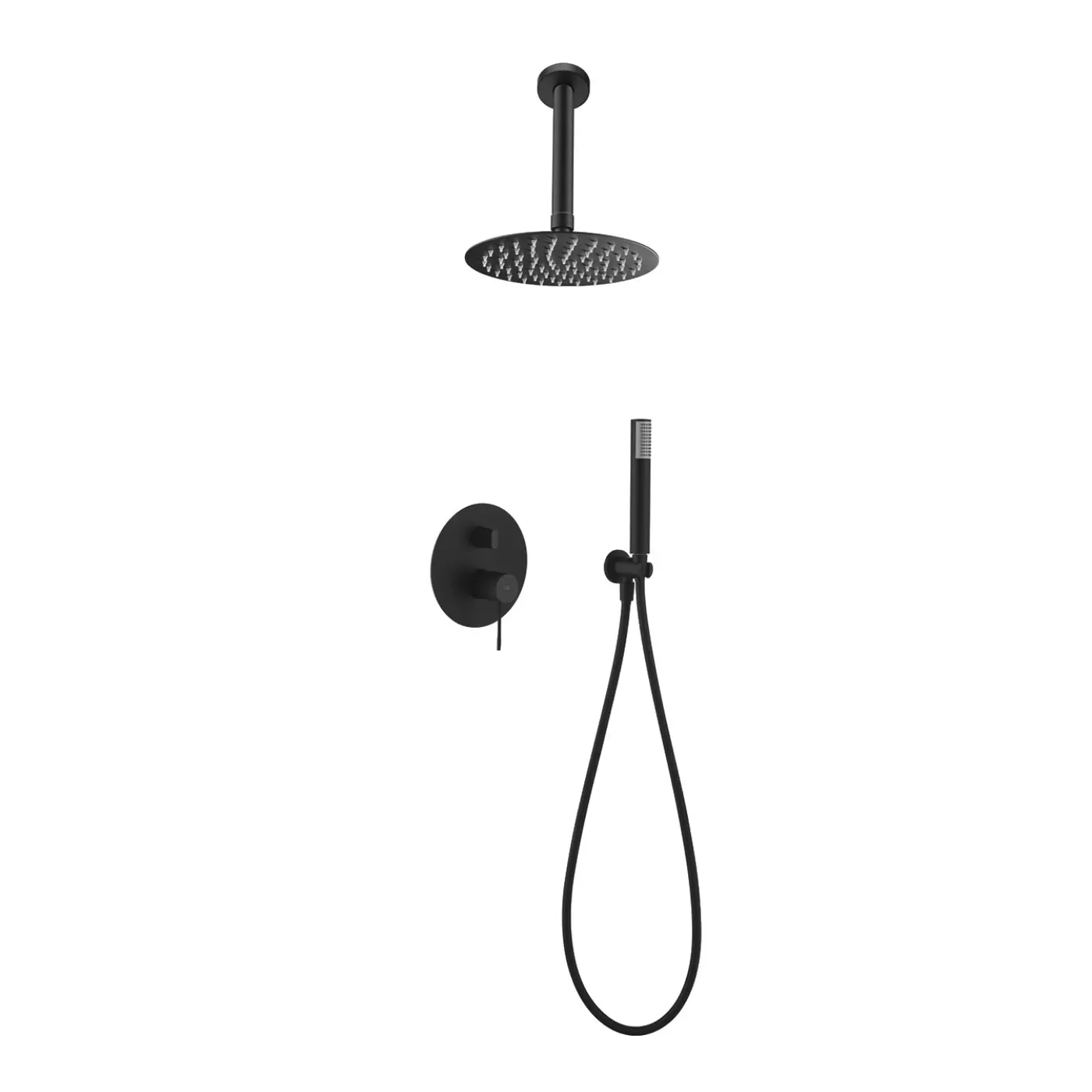 GPQ038-NG Monomando ducha empotrado techo LINE / TOP negro mate / GPQ038/NG