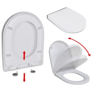 Tapa Wc compatible Duroplast D-Code de Duravit blanca - Imagen 3