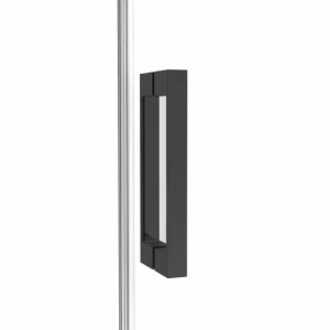 Mampara frontal fijo con puerta corredera y lateral fijo TWENTY de GME negro mate - Imagen 2