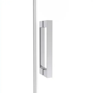 Mampara frontal fijo con puerta corredera y lateral fijo TWENTY de GME cromo - Imagen 2