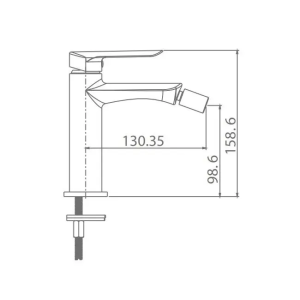 Monomando bide URAL blanco mate / BDG040-2NQ - Imagen 2
