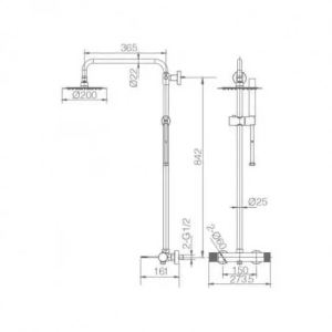 Conjunto de ducha monomando Line cromo / BDD038 - Imagen 3