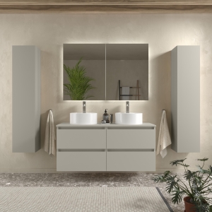 SALGAR BEQUIA Mueble de baño suspendido 120 Lavabos opcionales. - Imagen 2