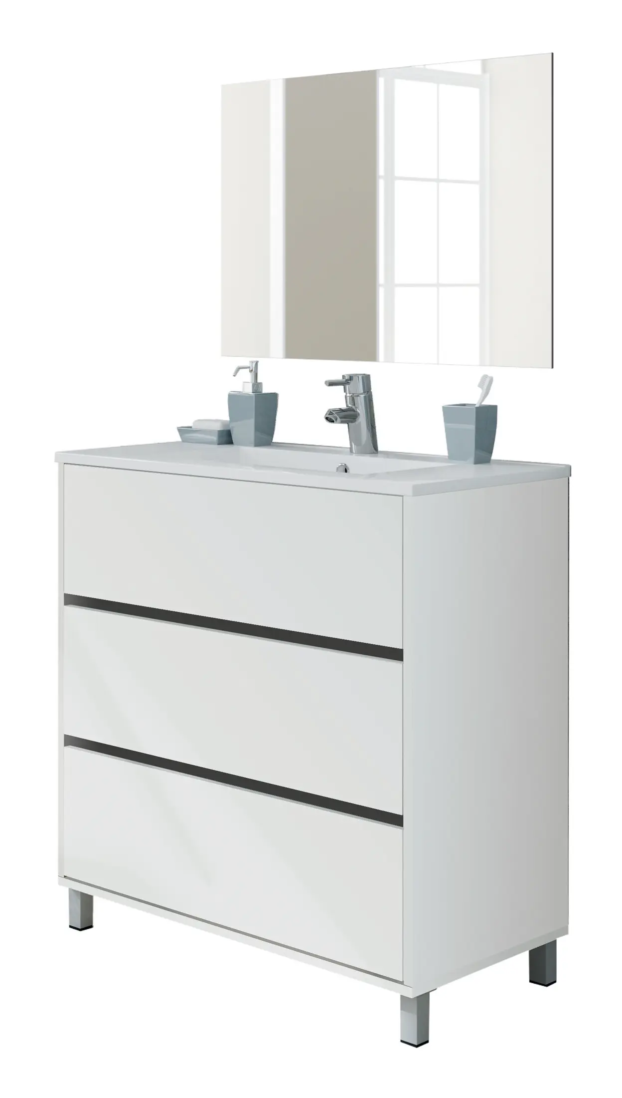 1142-mueble-bano-kalma-blanco 12.08.45 Mueble de lavabo Kalma 80 en KIT (3 colores) - Imagen 1