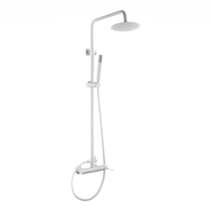 Conjunto de ducha monomando MILOS blanco mate / BDYS045/BL