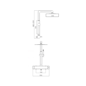 Conjunto   de ducha monomando MOSCU acero inox. / BDK034 - Imagen 3