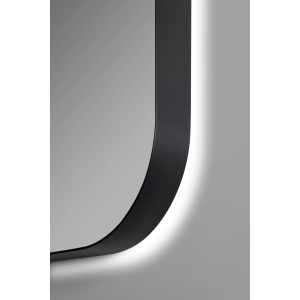 Espejo de baño con luz LED rectangular redondo B-961 Negro - Imagen 2