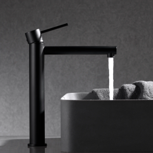 Monomando lavabo alto MILOS negro mate / BDYS045-3/NG - Imagen 2