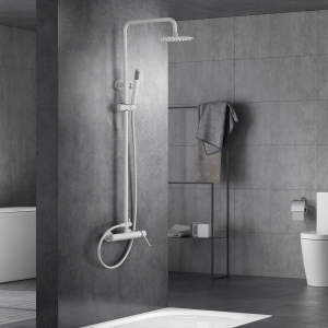 Conjunto de ducha monomando MILOS blanco mate / BDYS045/BL - Imagen 2