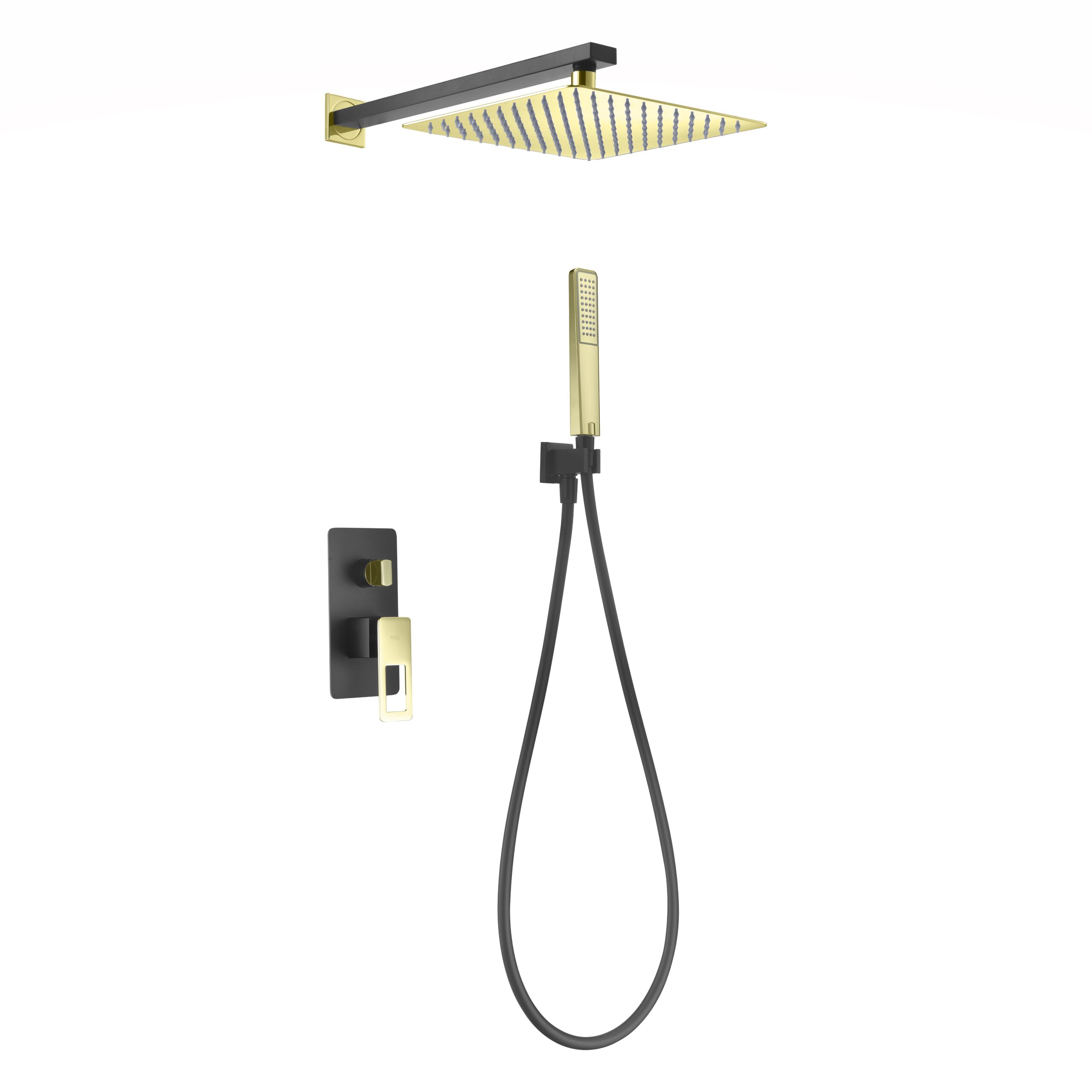 BDC032-6NGOLD Ducha empotrada monomando SUECIA cromo / BDC032-6/NGOLD Roc. 20×20