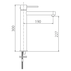 Monomando lavabo alto MILOS blanco mate / BDYS045-3/BL - Imagen 3