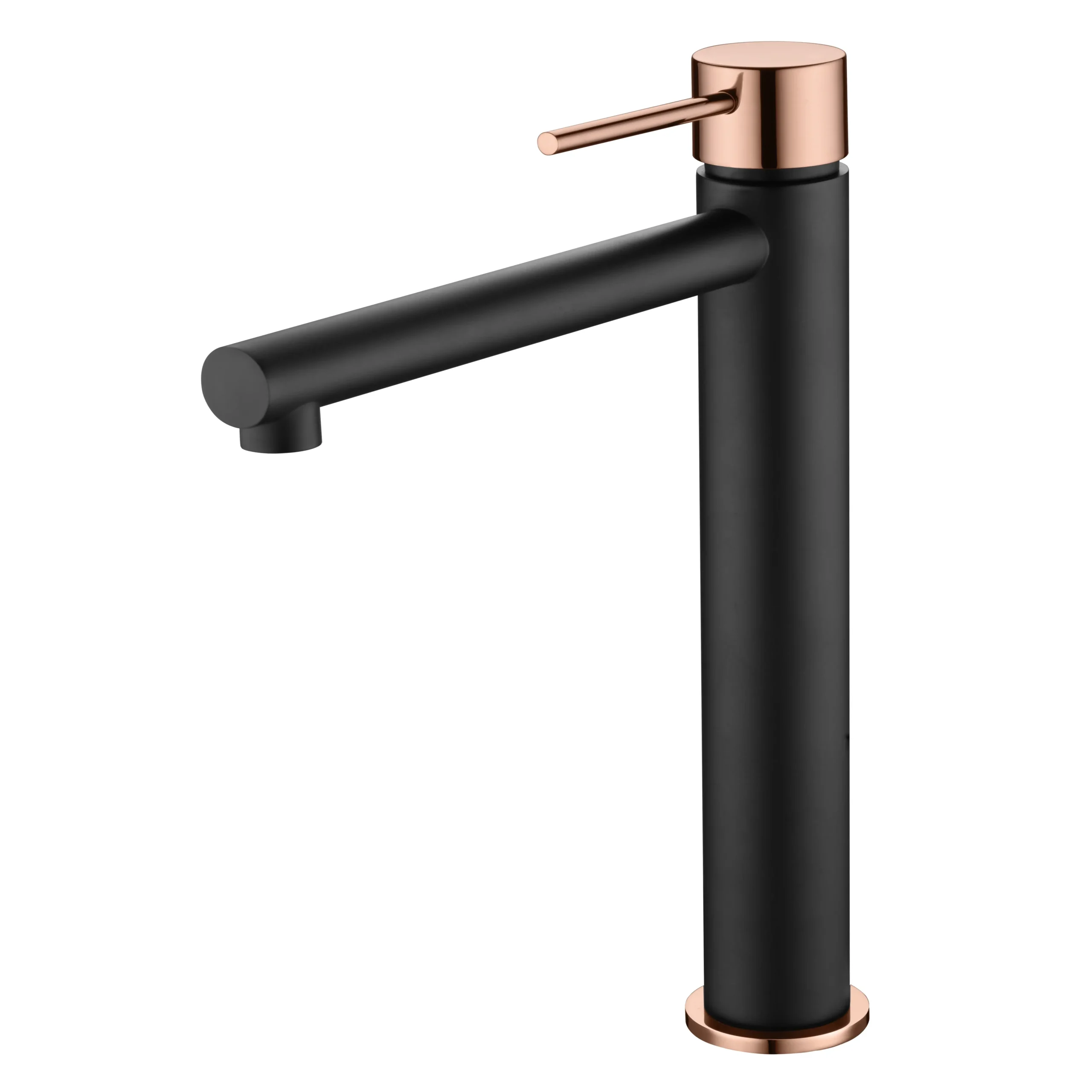 BDYS045-3NOR Monomando lavabo alto MILOS negro oro rosa / BDYS045-3/NOR