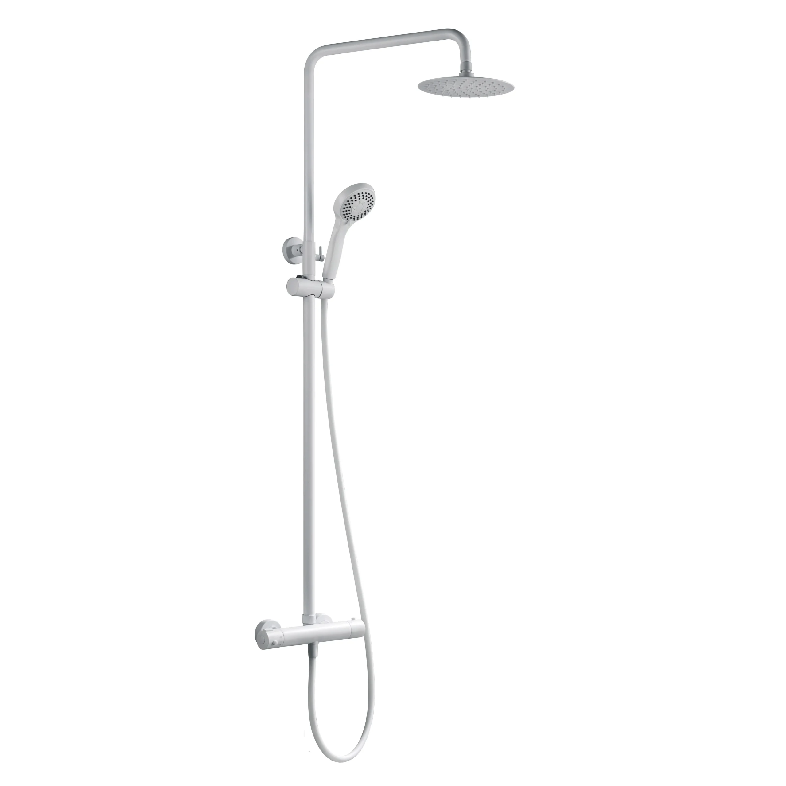 BTK017-BL Conjunto de ducha termostático KENT blanco mate / BTK017/BL