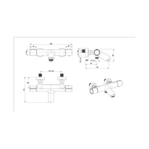 Kit   baño/ducha termostato ECO-KENT cromo / BTK017-4ECO - Imagen 2