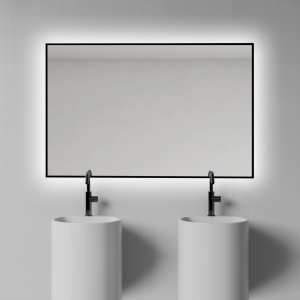 Espejo rectangular led B-951 marco negro