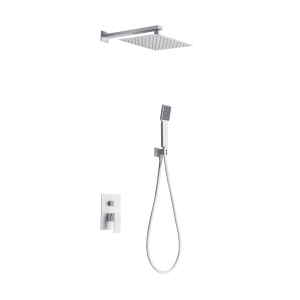Empotrado  de ducha monomando DUBLIN blanco mate / GPE006/BL Roc. 20×20