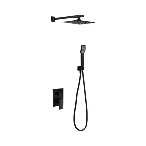 Empotrado  de ducha monomando DUBLIN negro mate / GPE006/NG Roc. 20×20