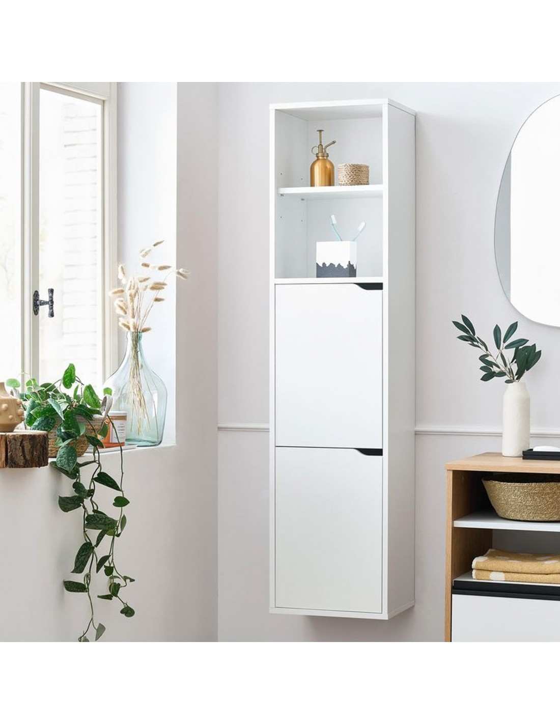 columna-auxiliar-nadia-150x365x30-cm-blanca-en-kit-3 Columna auxiliar Nadia 150x36,5x30 cm blanca en KIT - Imagen 1