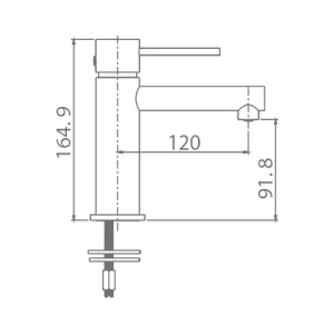 Monomando lavabo MILOS blanco mate / BDYS045-1/BL - Imagen 3