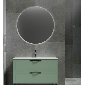 Espejo de baño con luz LED Circle retro touch con antivaho
