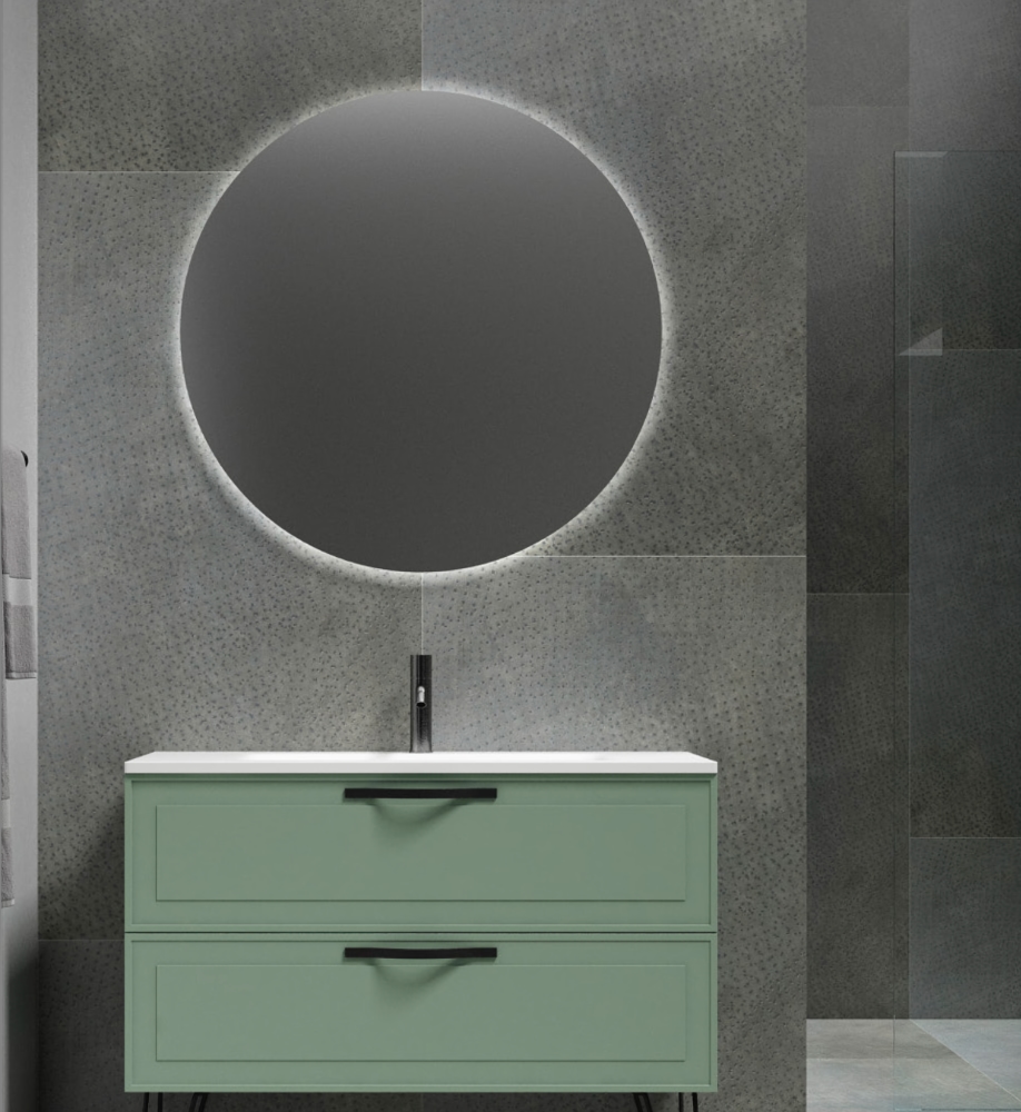 CIRCLE TOUCH Espejo de baño con luz LED Circle retro touch con antivaho