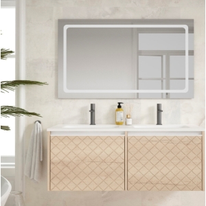 Espejo de baño con luz LED Quadro touch con antivaho