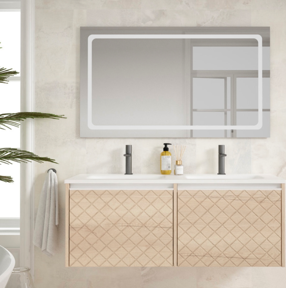 QUADRO TOUCH Espejo de baño con luz LED Quadro touch con antivaho