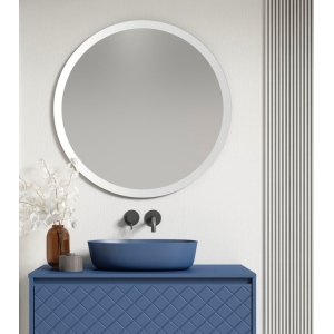 Espejo de baño con luz LED Circle Acid touch con antivaho