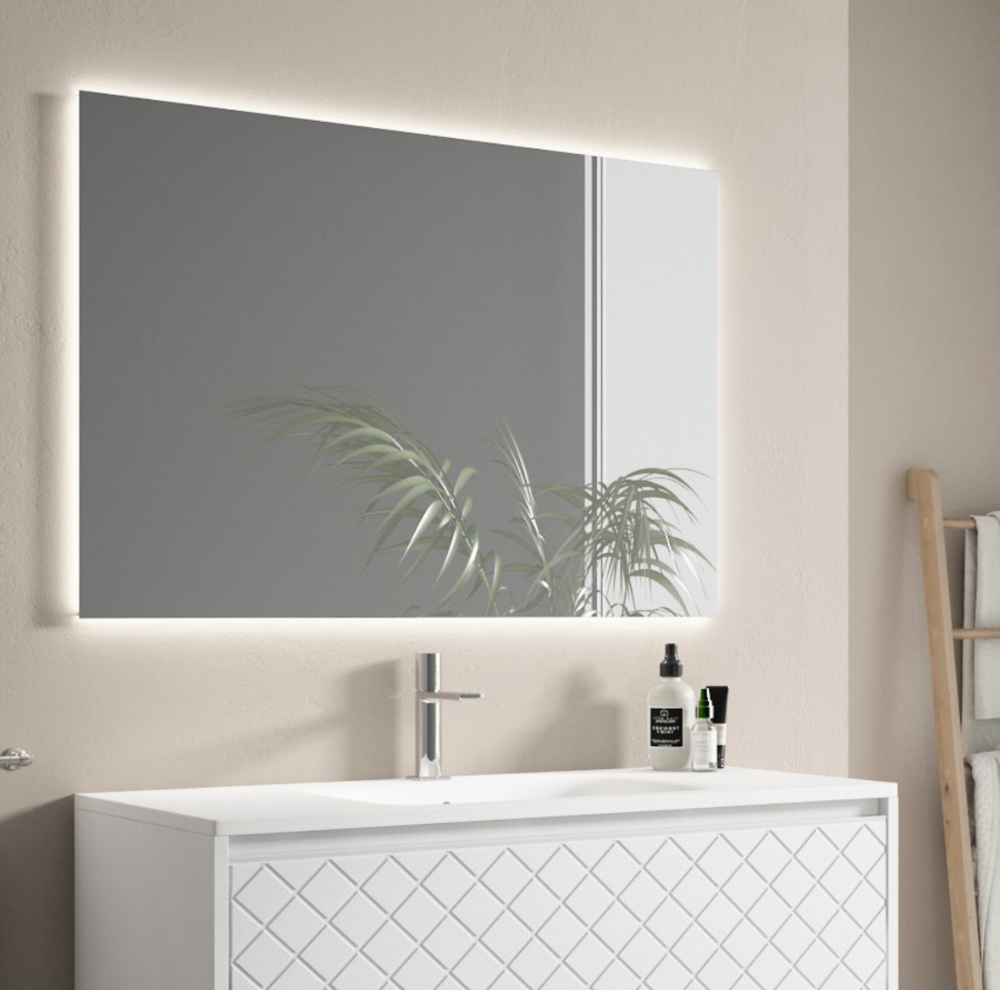 retro touch Espejo de baño con luz LED Retro touch con antivaho