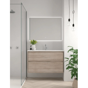 Mueble baño suspendido Carmen 2 Cajones de Avila dos 60-70-80-90-100-120-140 Laterales vistos