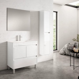 Conjunto completo de mueble de baño con patas de 2p +1c serie Carla (60, 70, 80 y 120) - Imagen 3