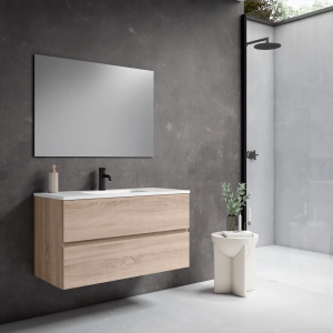 Conjunto completo de mueble de baño con patas o suspendido 2c serie Esencial (60, 70, 80, 90, 100 y 120 ) - Imagen 2