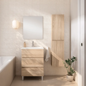 Conjunto mueble de baño con patas de 3c serie Esencial (60, 70, 80, 90, 100 y 120)