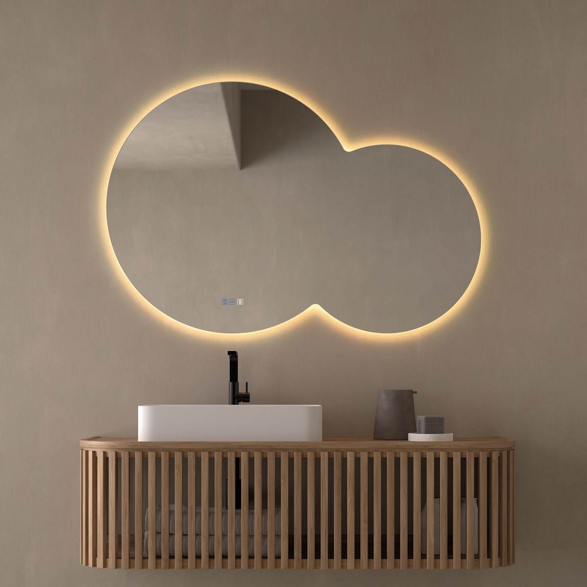 espejo-retroiluminado-original-led-para-bano Espejo de baño con luz LED Ovalado Para Baño Cintra de Dyled - Imagen 1