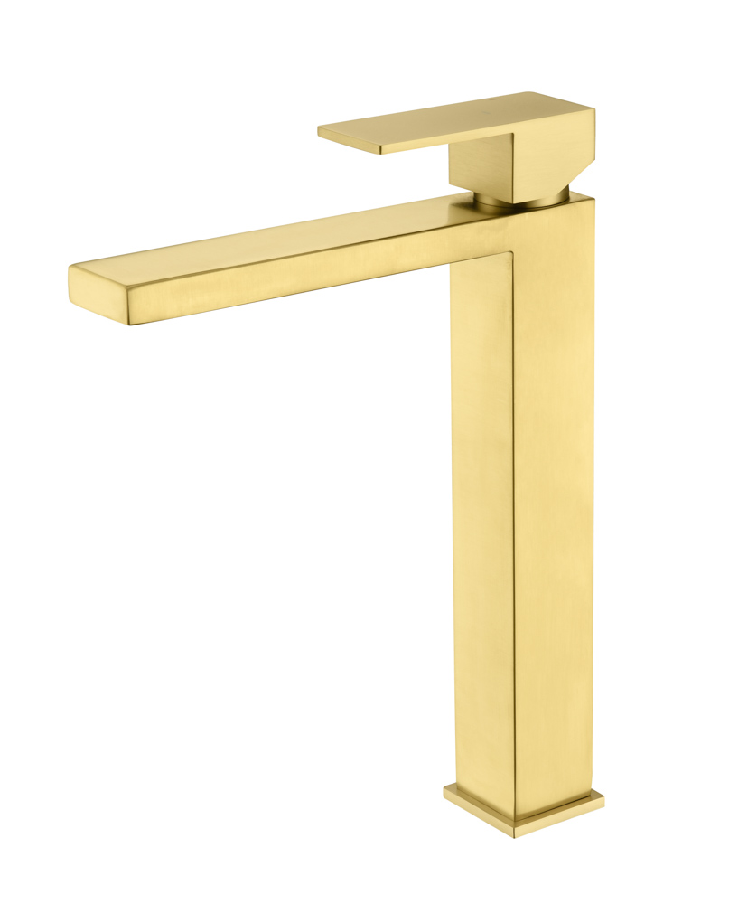 CDA008-3ORO.jpg Grifo Monomando de Lavabo Alto ARMY Oro Cepillado - Imagen 1