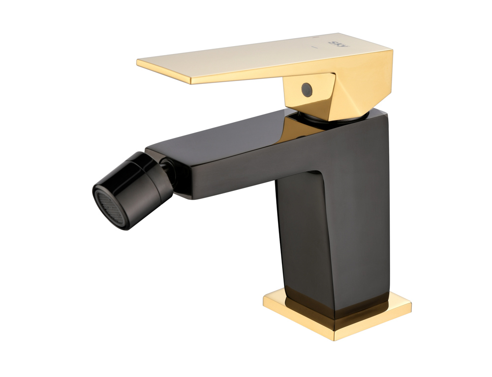 CDI005-2NGCO-HD-1.jpg Grifo Monomando de Bidé INFINITE Negro Cristal / Oro Brillo - Imagen 1