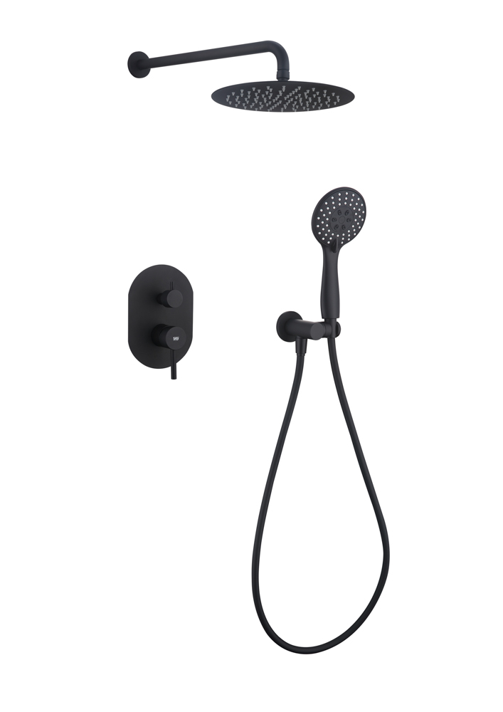 CES003-NG-1.jpg Conjunto de Ducha Empotrado SOUL Negro Mate - Imagen 1