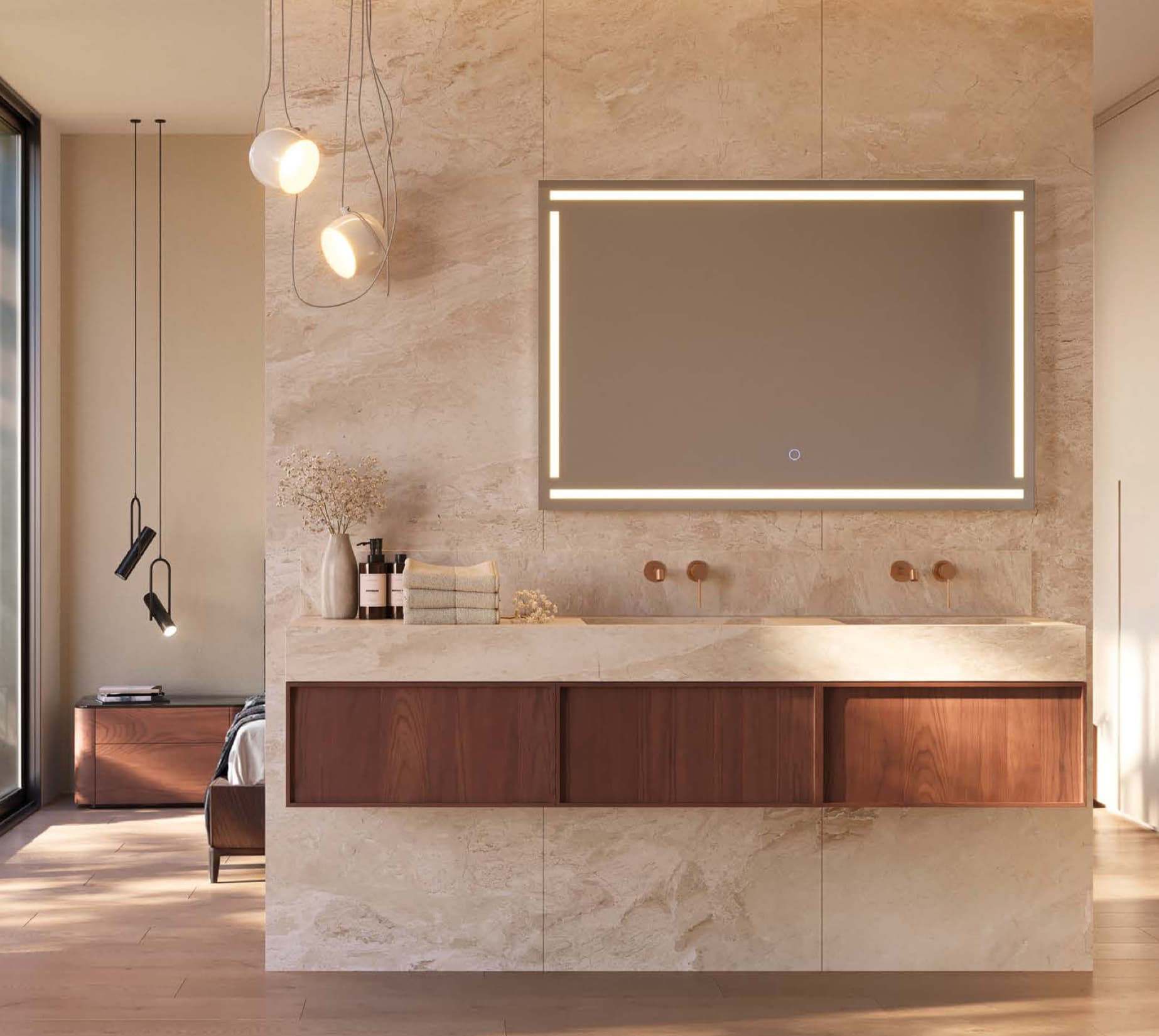 Espejo_led_Viena_ledimex 1 Espejo de baño con luz LED Viena Triled con antivaho de Ledimex