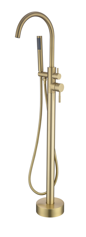 GEA001-ORO-1.jpg Grifo de Bañera Exenta ALPHA Oro Cepillado - Imagen 1