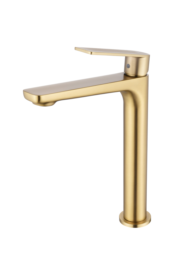 HD-20.jpg Grifo Monomando Alto de Lavabo GLORY Oro Cepillado - Imagen 1