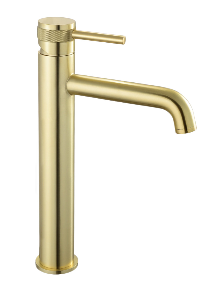 HD-9-2.jpg Grifo Monomando Alto de Lavabo DIAMOND Oro Cepillado - Imagen 1