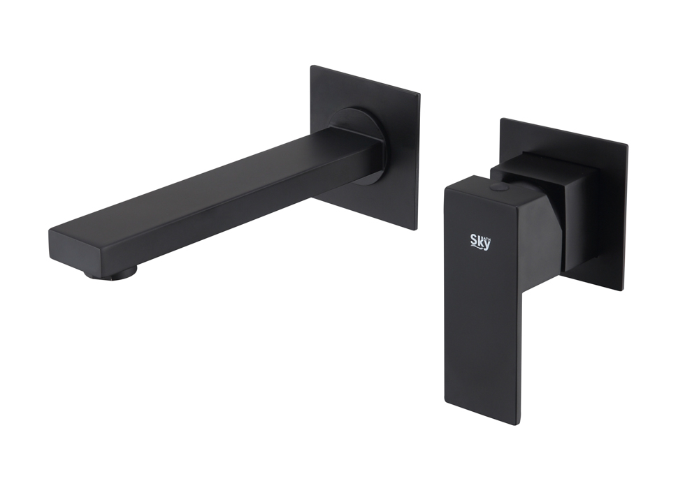 LET002-NG-HD.jpg Grifo Monomando de Lavabo Empotrado THUNDER Negro Mate - Imagen 1