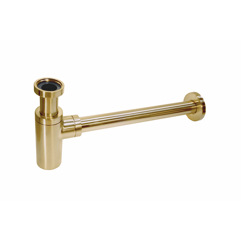 SIF002-ORO-MINIMALISTA-REDONDO-ORO800.jpg Sifón Minimalista Redondo para Lavabo Oro Cepillado - Imagen 1