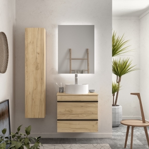Mueble de baño suspendido BORN Top de Salgar con encimera y lavabo 60-80-100 - Imagen 2