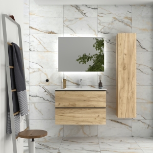 Mueble de baño suspendido NABUA de Salgar con encimera 60-80-100